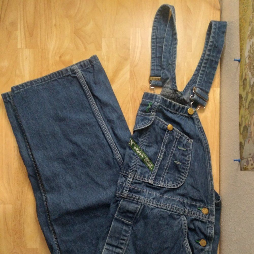 Vintage Key Imperial Blue Denim Coveralls Pants Jeans